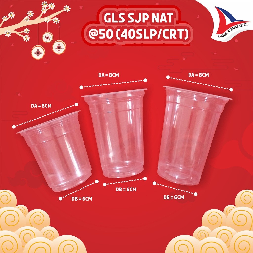 Gelas Sjp 16 Oz Nat / Gelas Minuman / Gelas Starindo Isi 50 Pcs
