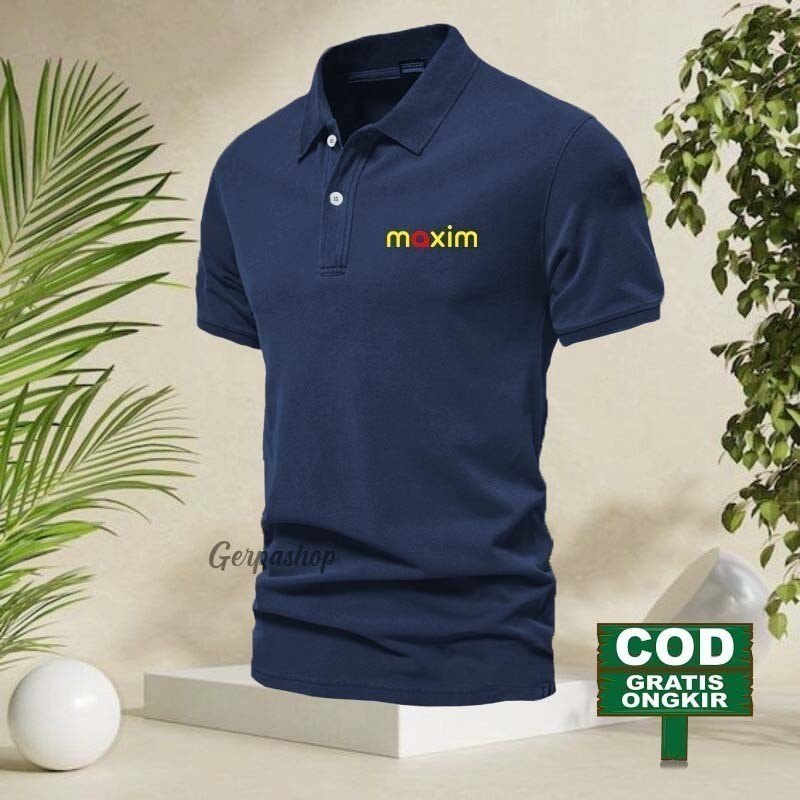 BARU .... Kaos Polo Distro Lengan pendek Polo kerah Maxim | Kaos Kerah Dewasa Shirt / Kaos Wangki Pr