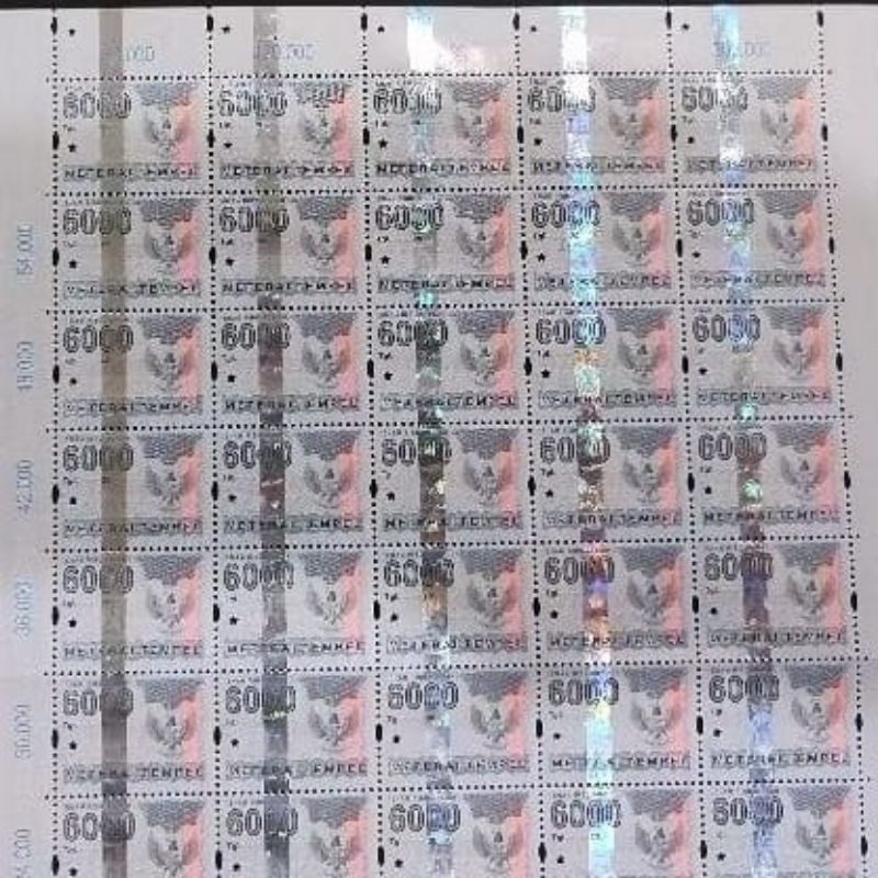 MTR15 Materai 6000 UNC / GRESS TAHUN 2006-2009