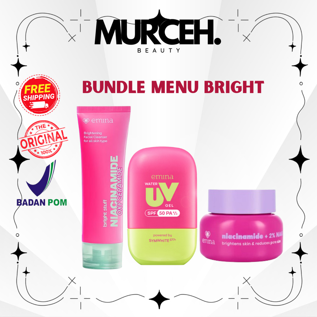 [MURCEH]Emina Skin Diner Package 3Pcs | PAKET ISI 3 | Paket Skincare Remaja Mencerahkan | Paket Skin