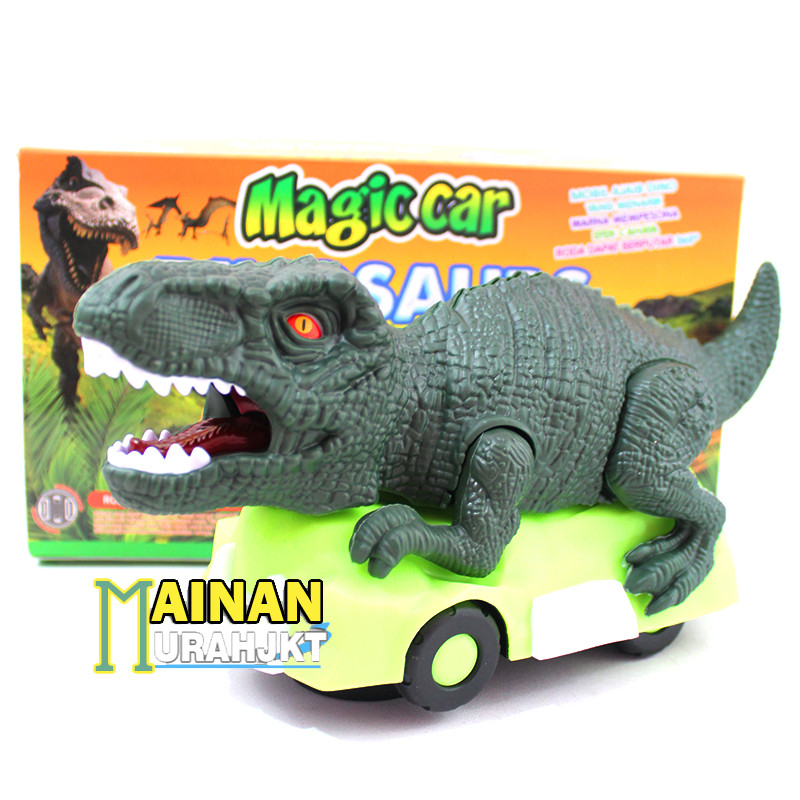 MAINAN ANAK MAGIC CAR DINOSAURS T-REX BO09 BUMB AND GO MAGIC CAR DINO DUS