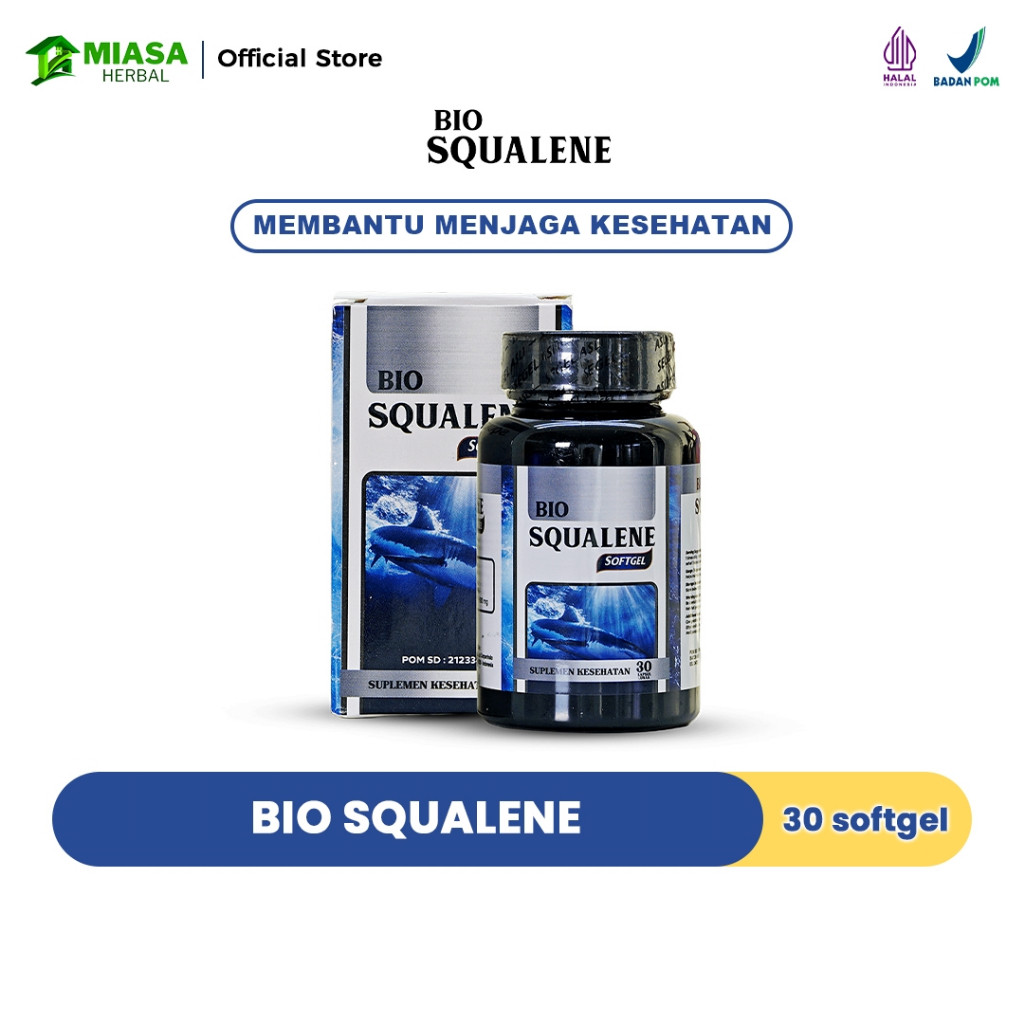 BIO SQUALENE SOFTGEL ORIGINAL OFFICIAL STORE SPREMA PROMIL PRIA IMUNITAS OTAK ISI 30 SOFTGEL