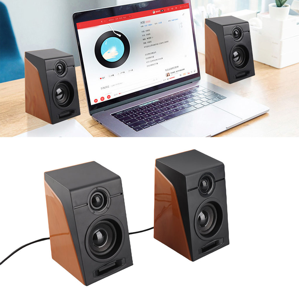 PC Speakers HiFi  Bass Adjustable Volume Plug and Play Desktop Speakers for TVs Computers Laptops Ph