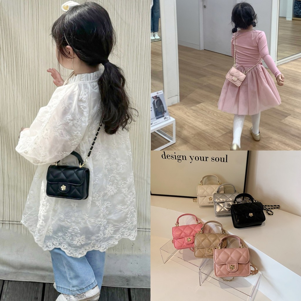 [Saror]Tas Gadis Fashionable Gaya Chanel Kecil Serbaguna Mini Tas Rantai Selempang