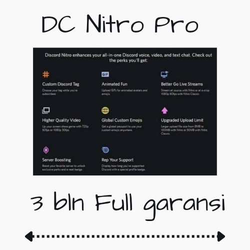DC NITRO PRO 3 BULAN FREE 2 BOOST UNTUK SERVER BERGARANSI