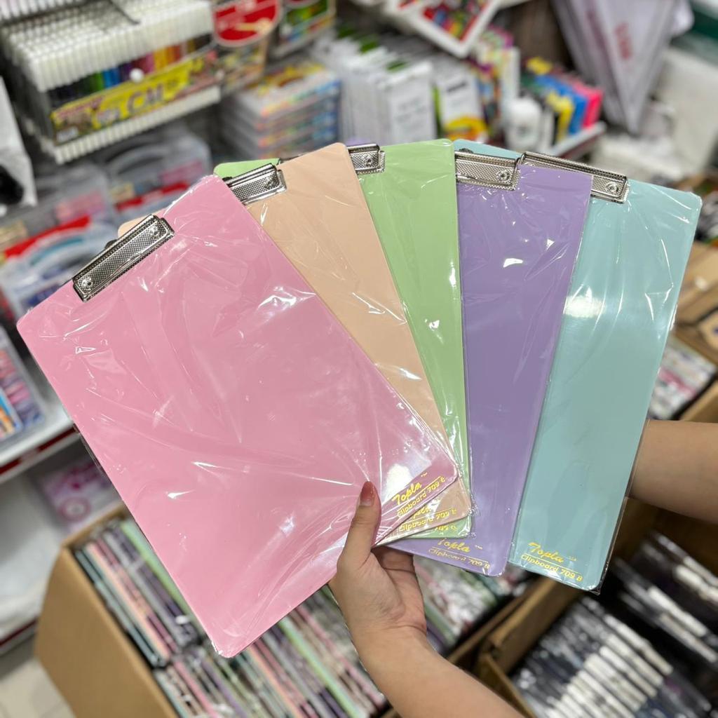 Papan Ujian Topla PREMIUM / Clip Board F4 papan Jalan / Clipboard Papan Dada / Papan alas Tulis Plas