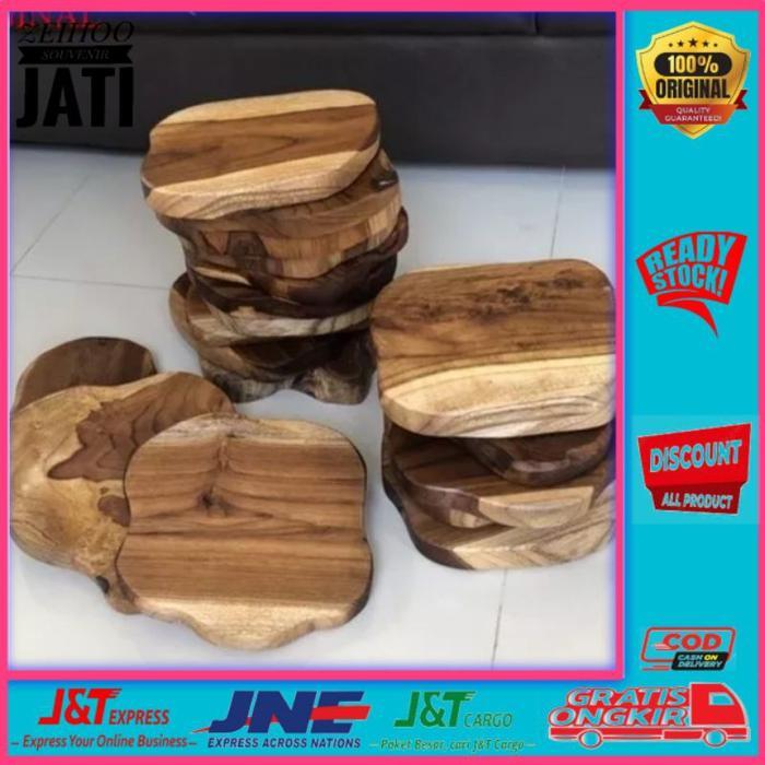 Wooden Slice Talenan Batang Kayu Jati Foodgrade Wood Slice