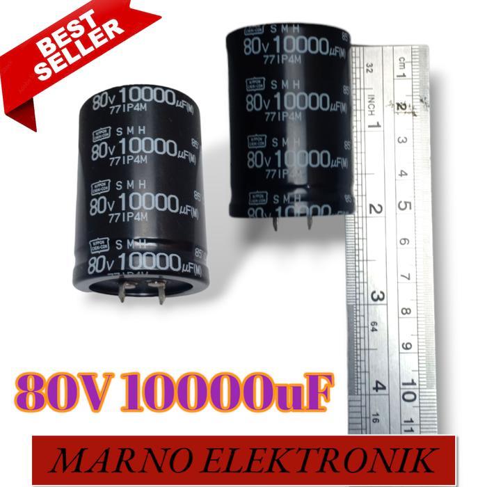ELCO CAPASITOR 10000UF 80V 10000 UF 80 V KAPASITOR VOLT ASLI ORIGINAL