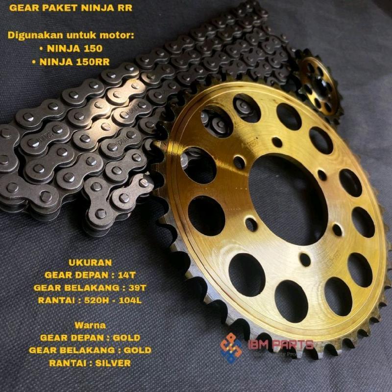 GEAR GIR DEPAN BELAKANG NINJA RR GEAR GIR SET GIR PAKET NINJA 150  NINJA 150RR