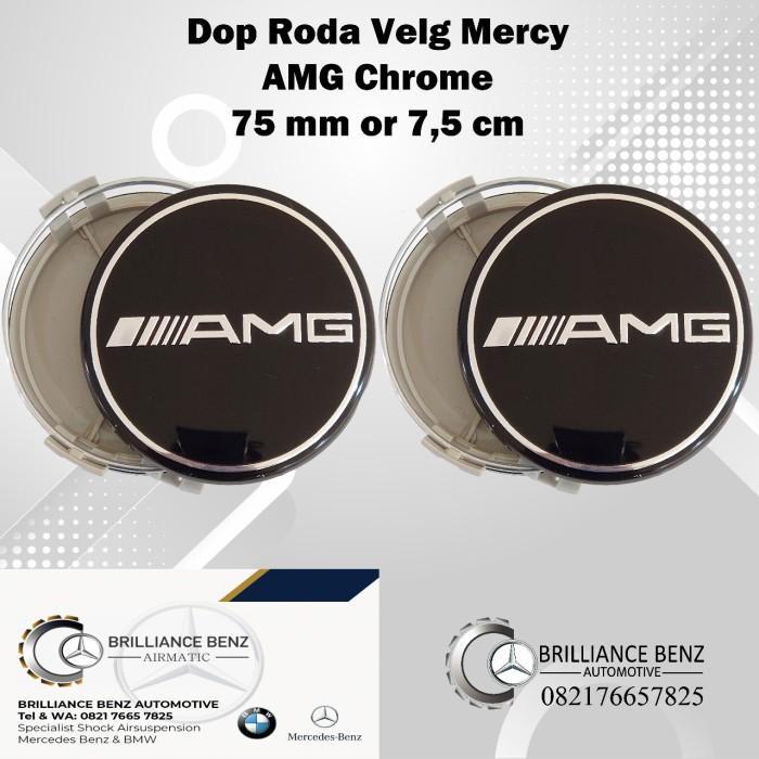 DOP VELG RODA EMBLEM AMG MERCEDES BENZ 75MM HITAM / DOP RODA AMG MERCY best