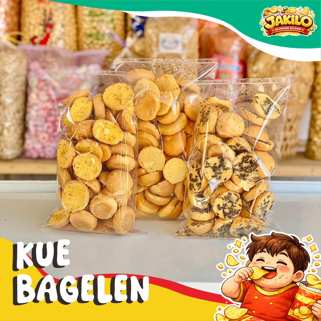 Kue Bagelen Kiloan 1kg 500gr Bagelen Meses Keju Kue Semir Kering - JAKILO Jajanan Kiloan
