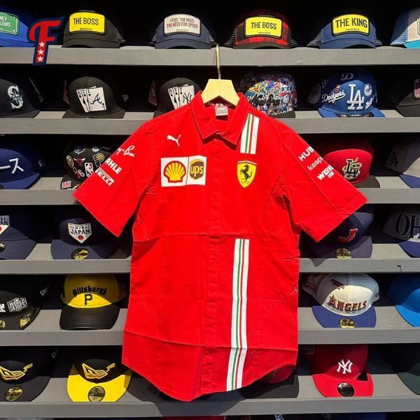 Kemeja Puma F1 Scuderia Ferrari 2020 Red Button Shirt Original