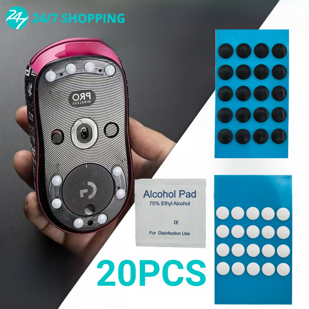 Mouse Feet Universal 20Pcs/Dot Teflon 0.6mm, Licin & Halus Pengganti Kaki Mouse Universal Teflon Mou