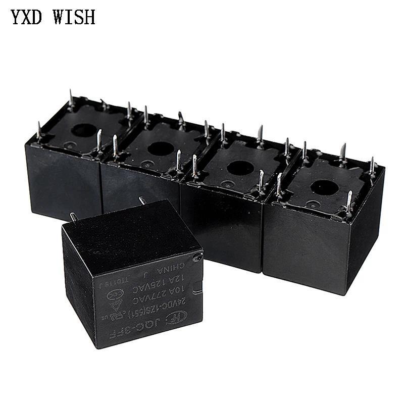 5Pcs 10A Relay HF3FF-JQC-3FF- 5VDC-1ZS 12VDC-1ZS 24VDC-1ZS(551) 5 Pin P5 HF- JQC-3FF- 5V 9V 12V 24V 