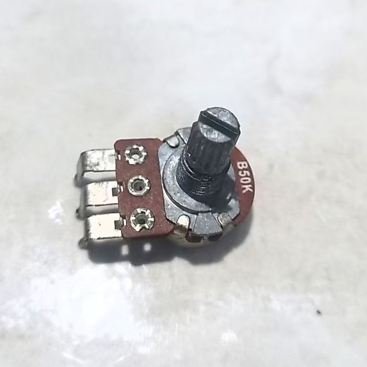 Potensio Mono B50k kaki 3 Original tekuk Potensio Audio Controler