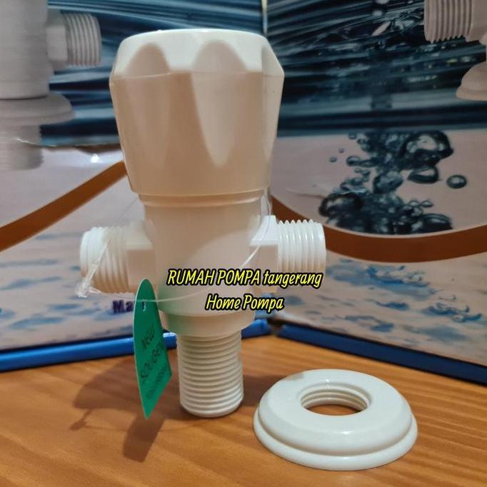 KRAN SHOWER T CABANG 2 PVC SOLIGEN DISKON