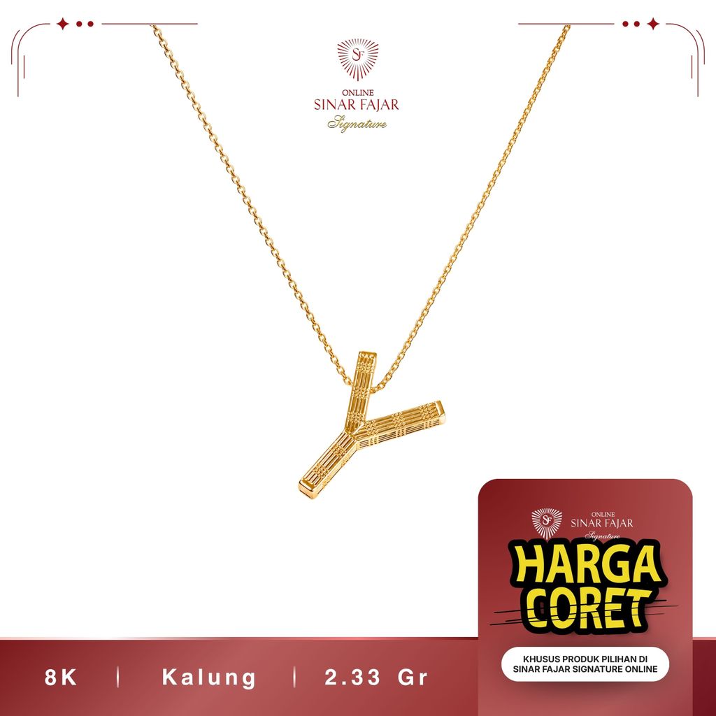 Kalung Emas Rantai Huruf R 8K Terbaru ccn - Sinar Fajar