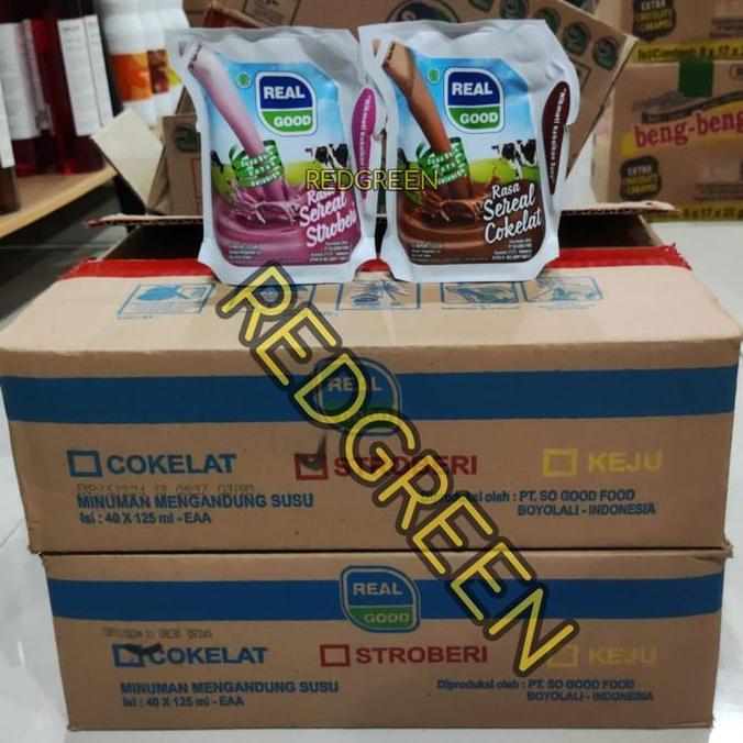 susu bantal real good  1dus 125mlx40pcs susu realgood susu pouch real good 1 dus isi 40pcs aneka ras