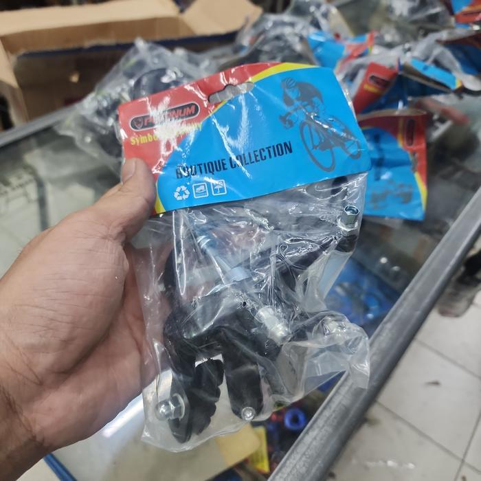 Brake Set Rem Depan PLATINUM Sepeda FIXIE BMX - Rem Set Fepan Fixie Alloy Platinum Hitam