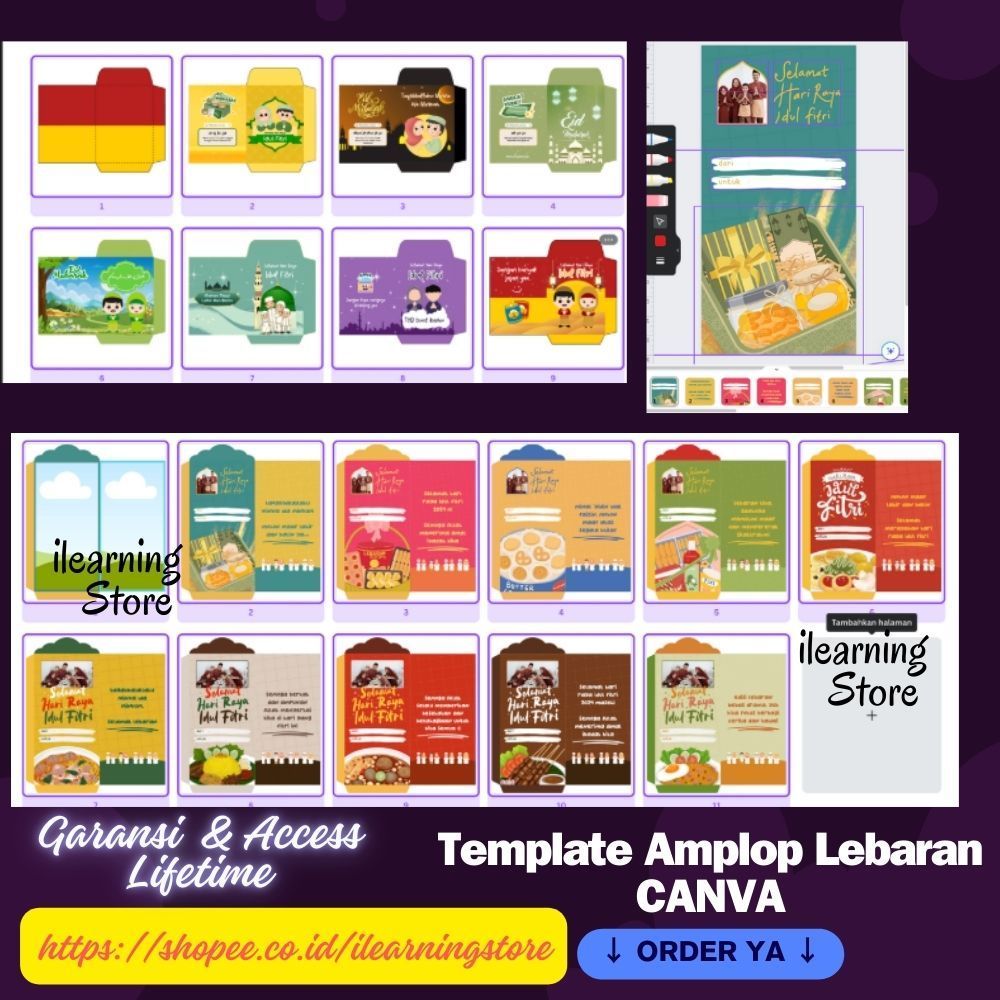 [CANVA 10] Kumpulan Template CANVA Amplop Lebaran (Wajib Akun Canva Pro)