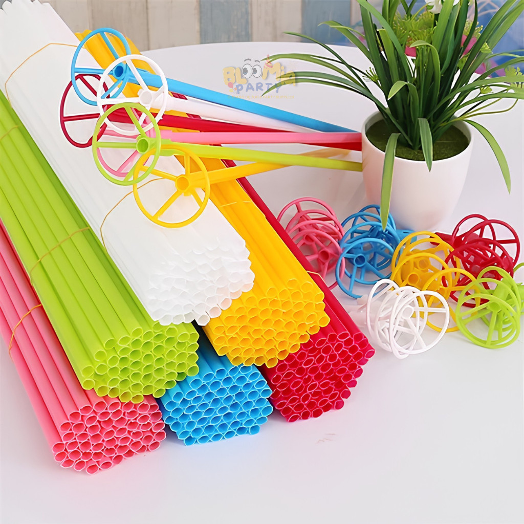 Stick and Cup Balon Besar | Stick Balon Besar | Gagang Balon Foil | Stick Balon PVC | Pegangan Balon