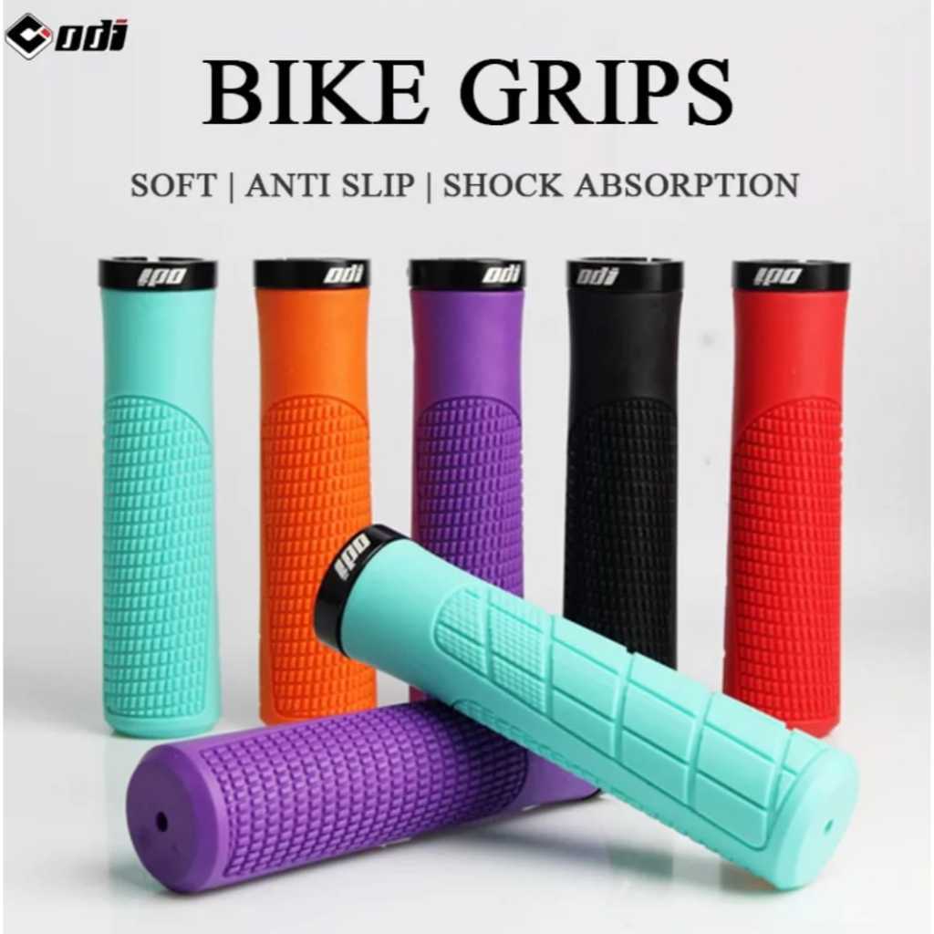 Foto Handgrip handgrib grip Odi single lock Rubber anti slip untuk sepeda