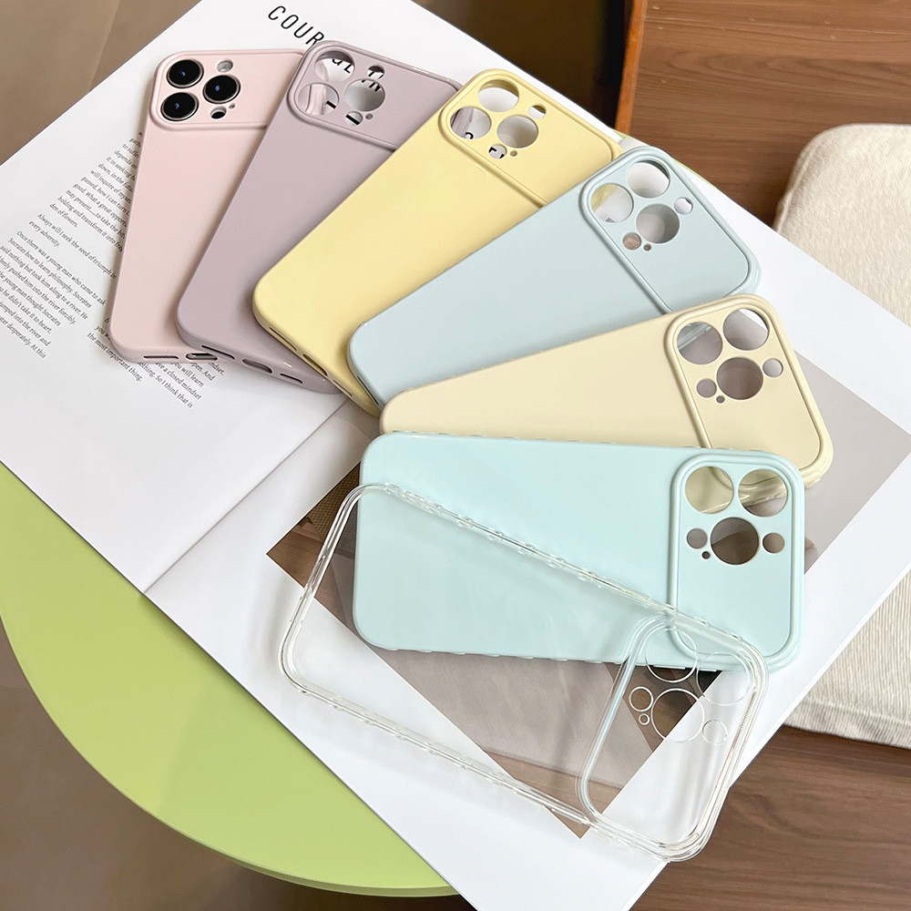 Case iPhone Soft Silicone Big Camera Window Love Edge Anti Fingerprint Anti Drop Cover