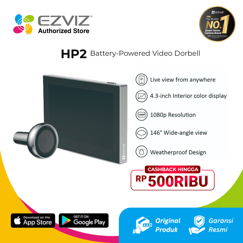 EZVIZ HP2 Smart Video Doorphone – Video Intercom Keamanan Rumah