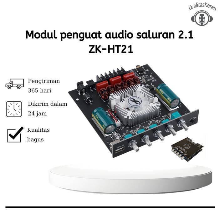 ZK-HT21 Amplifier Digital Bluetooth 2.1 Saluran Subwoofer 160W*2 + 220W Amplifier Bluetooth