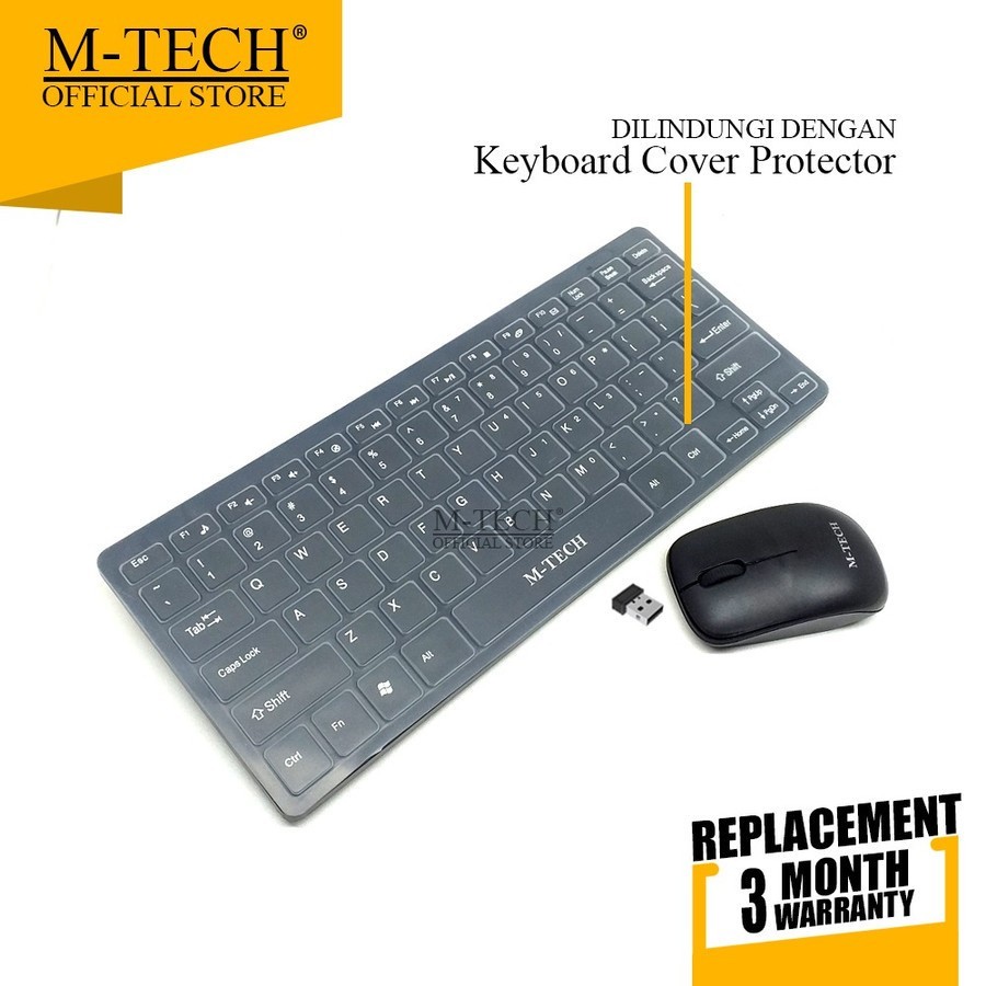 M-Tech Keyboard Mini Multimedia Combo Mouse Wireless STK03 / STK-03 Original