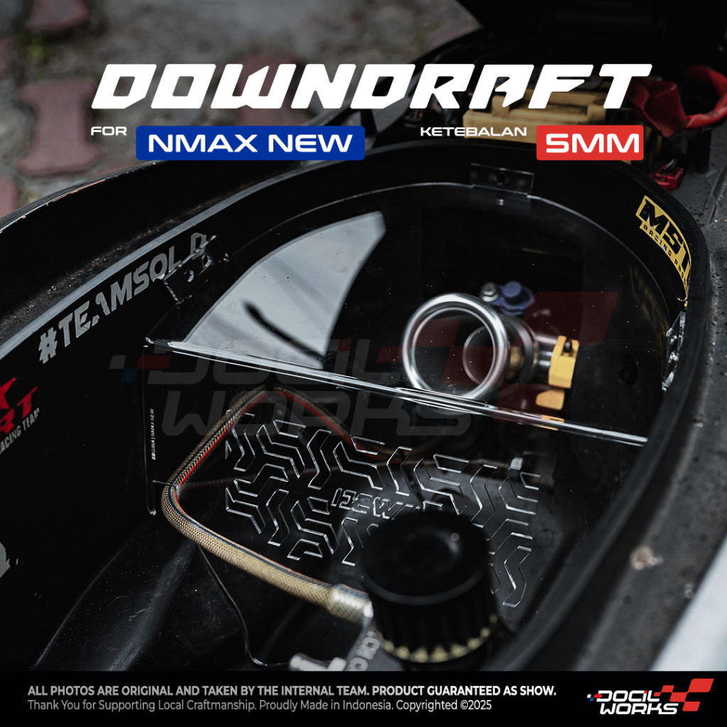 NZDocilworks - Sekat bagasi downdraft akrilik Cover Downdraft NMAX NEW
