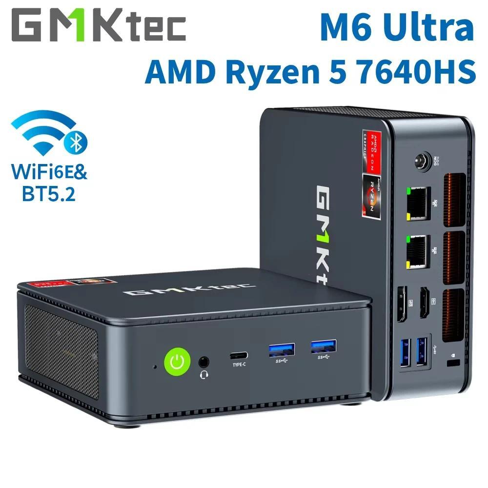 GMKtec M6 Ultra Gaming Mini PC AMD Ryzen 5 7640HS (Upgraded 6600H/6800H) Desktop Mini Computers WiFi