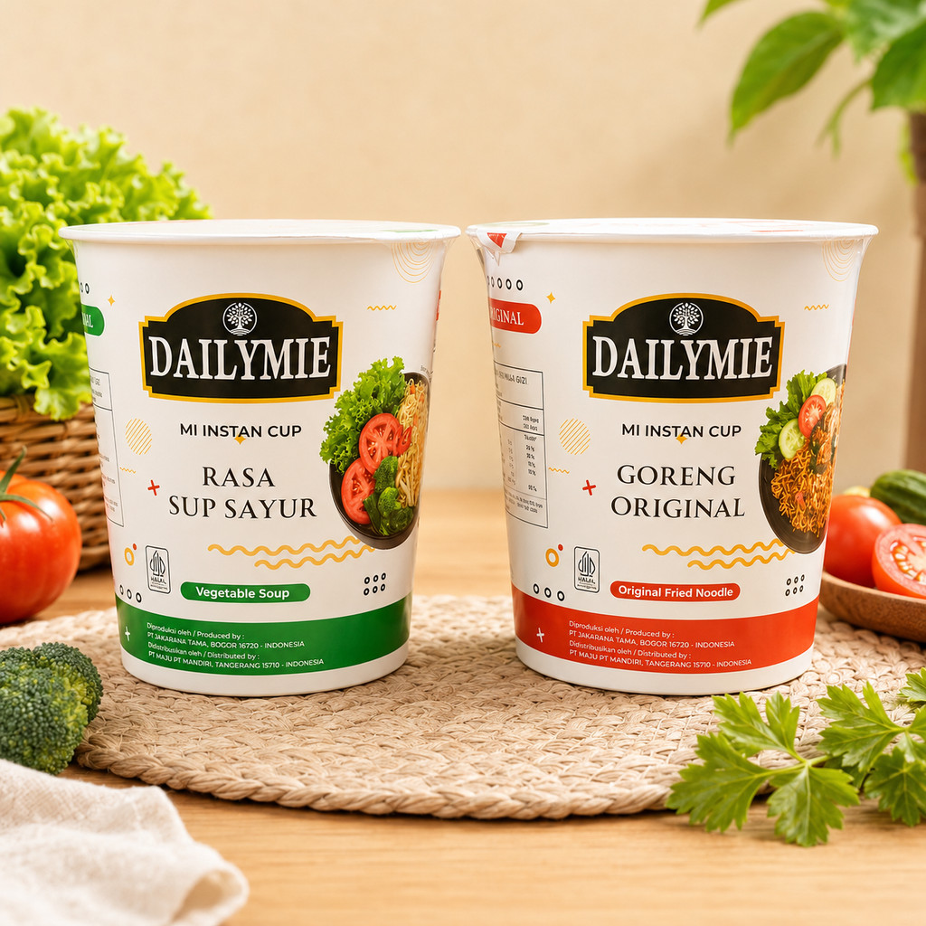 Mie Instan Cup Vegan Daily Mie / Vegan Vegetarian Instan Noodle Cup