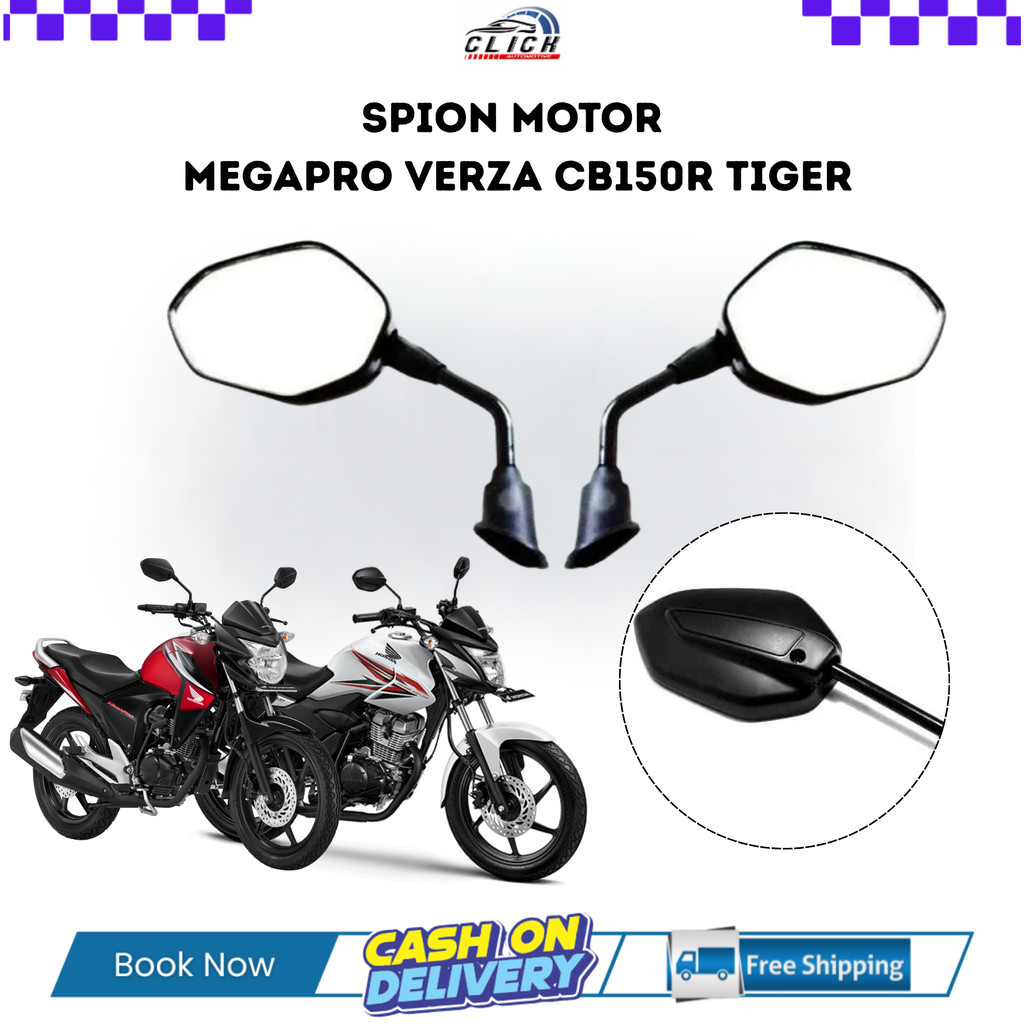 SPION HONDA CB150R MEGAPRO TIGER STANDART KACA DATAR MTG / Spion cb150r / Spion honda / spion megapr