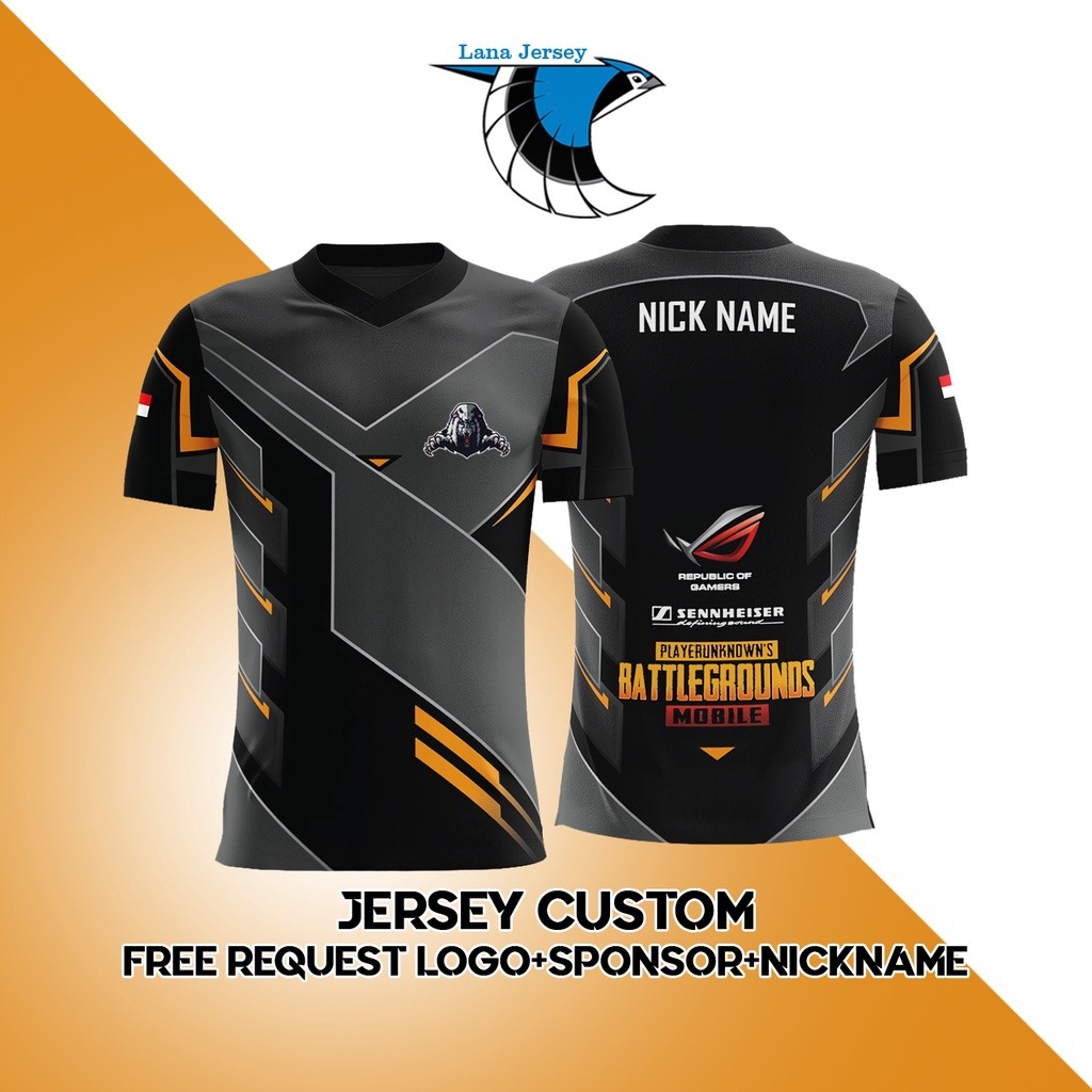 JERSEY BAJU KAOS GUILD CUSTOM SQUAD PUBG FREEFIRE FF MOBILE LEGENDS ML (FREE NICKNAME+LOGO)
