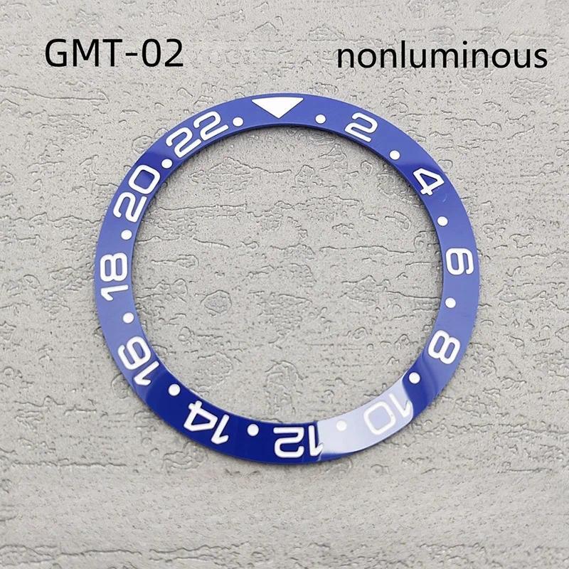 38mm GMT Bezel Insert Sloped Ceramic Bezel Insert for Seiko 5 Mod SKX007 SRPD Submariner Men's watch