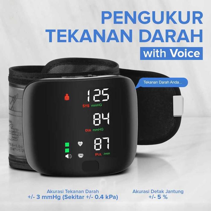 Jipdhealth Alat Pengukur Tekanan Darah Tensimeter Digital Model Jam Tangan Pergelangan B Indonesia T