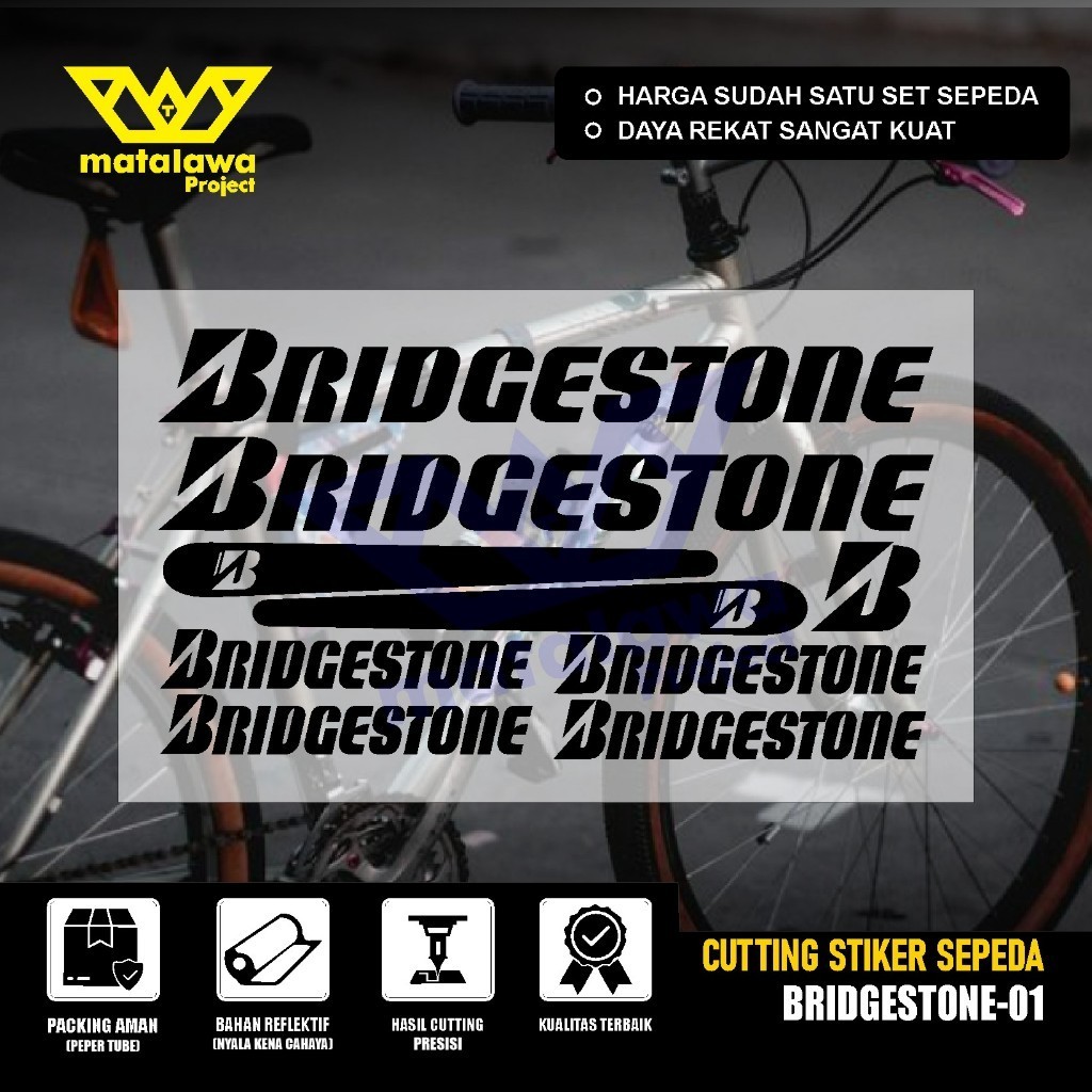 Cutting Stiker Sepeda Bridgestone Sticker polet decal aksesoris Frame Fixie mtb Kalcer SET 01
