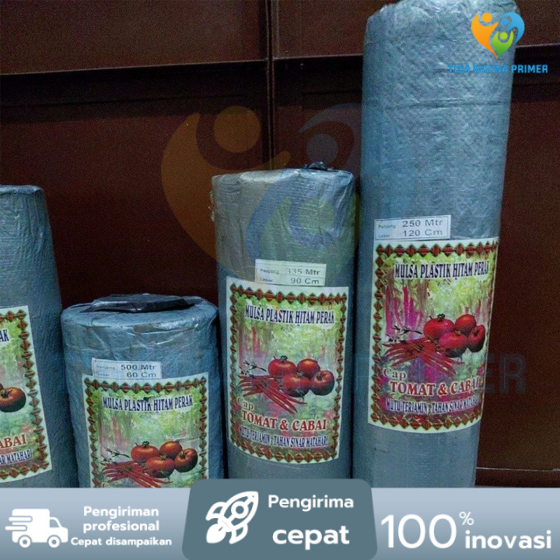 Mulsa hitam perak merek tomat cabe isi 250mtr per rol