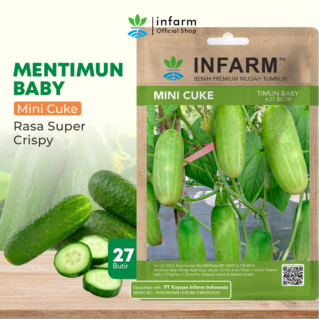 INFARM - Benih Mentimum Mini Cuke Mentimun Baby Benih Mentimun Super Bibit Timun Mini F1 Premium