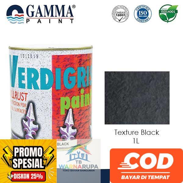 Verdigris Texture BLACK - Cat Tekstur untuk Besi 1L