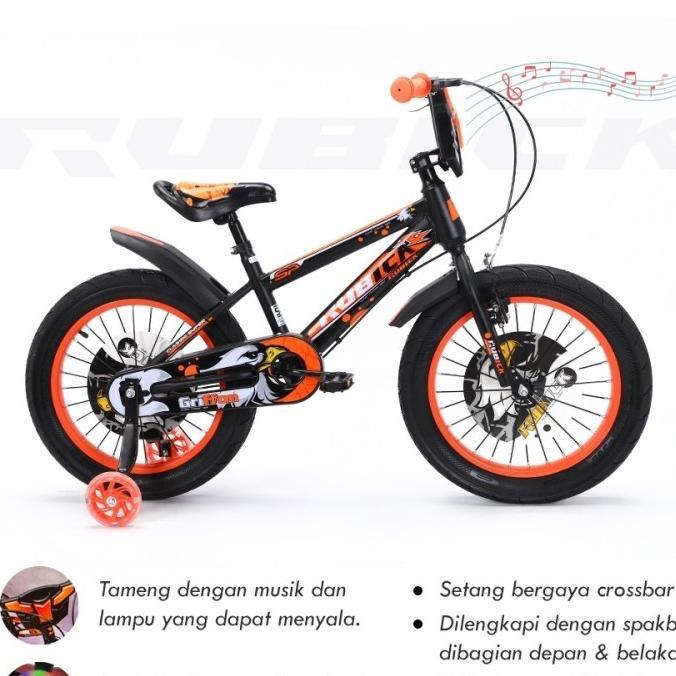 Sepeda bmx anak 12 16 inch rubick ban jumbo besar usia 3-8 tahun NEW - Merah, 12 INCH 3-6 Thn