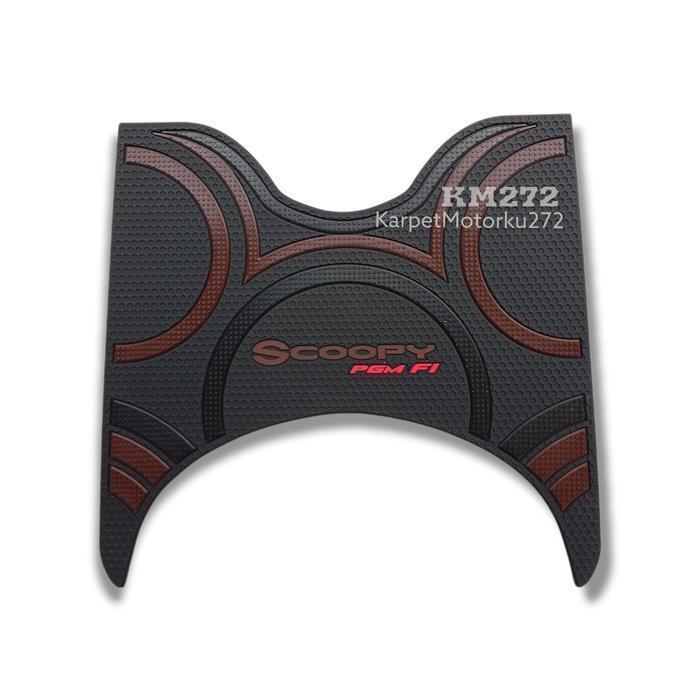Karpet Motor Scoopy - Alas Pijakan Kaki - Karpet Scoopy 2013-2024 - Aksesoris Motor Scoopy - Coklat,