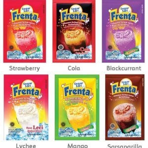 Frenta semua Varian 1 Renceng - 10pcs Segar sari susu soda serbuk bubuk aneka rasa minuman dingin Te