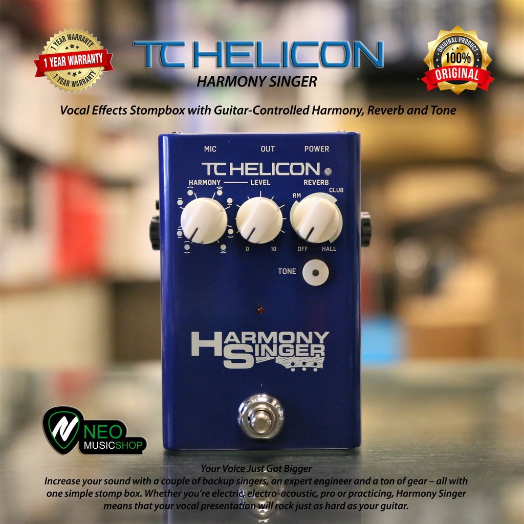 TC HELICON HARMONY SINGER 2 Vocal Effects Stompbox with Guitar-Control