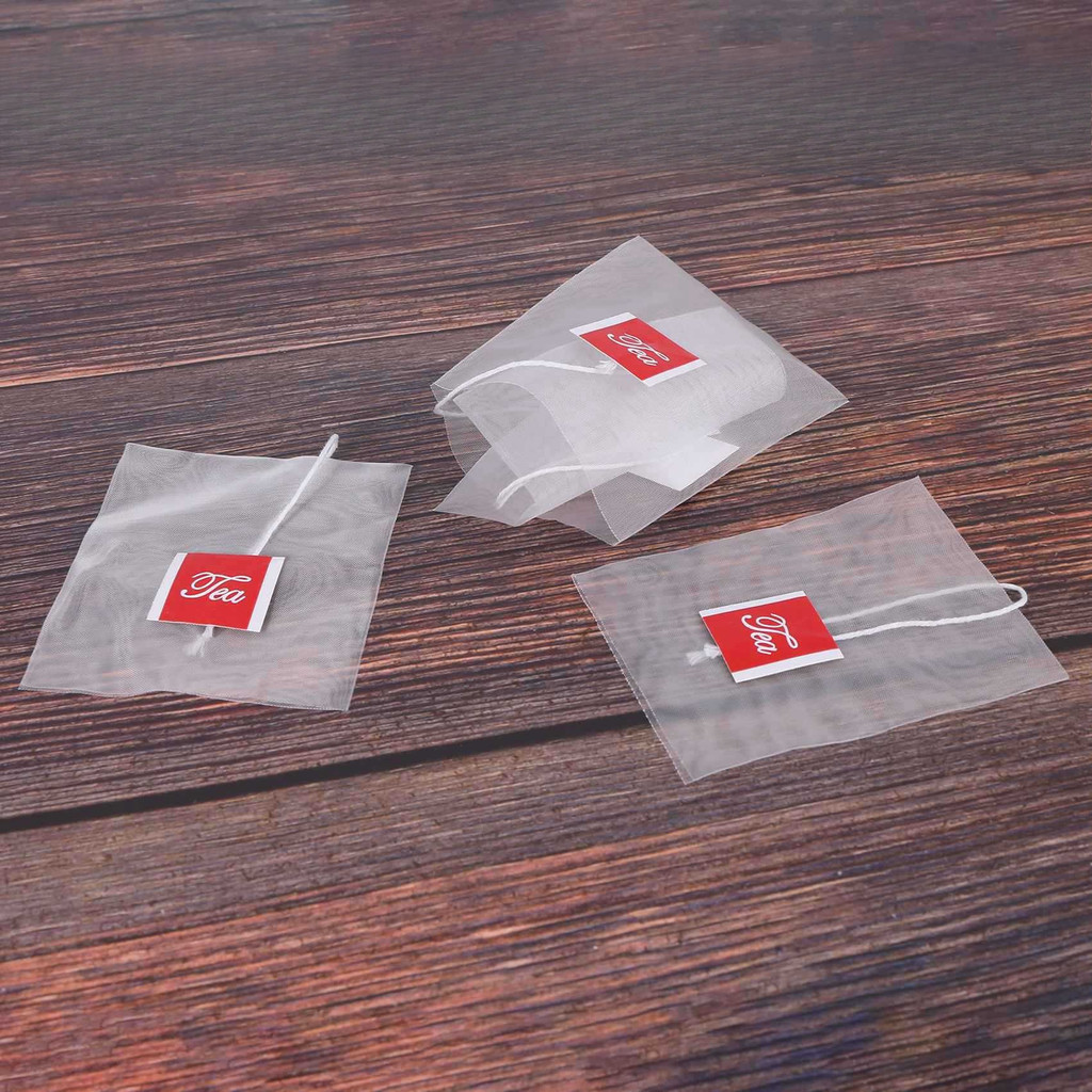 Versatile 1000Pcs5.5 X 7Cm Pyramid Tea Bag Filter Nylon Tea Bag Single String Label Transparent Empt