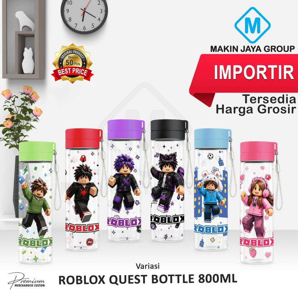Botol BP Portable 800ml Roblox - 02 | Tumbler Roblox Premium 800ML | Botol Minum Anak Estetik Viral
