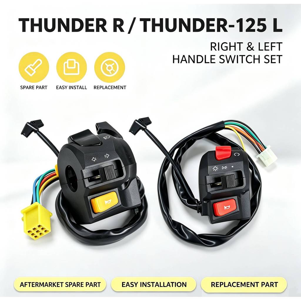 Saklar Stang Motor THUNDER R / THUNDER 125 L Saklar Kiri Kanan Set Sparepart Pengganti