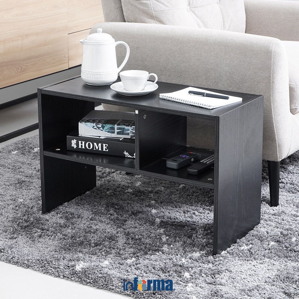 Informa Meja Flip Side - Hitam Table Living Room Furniture Nesting Accent
