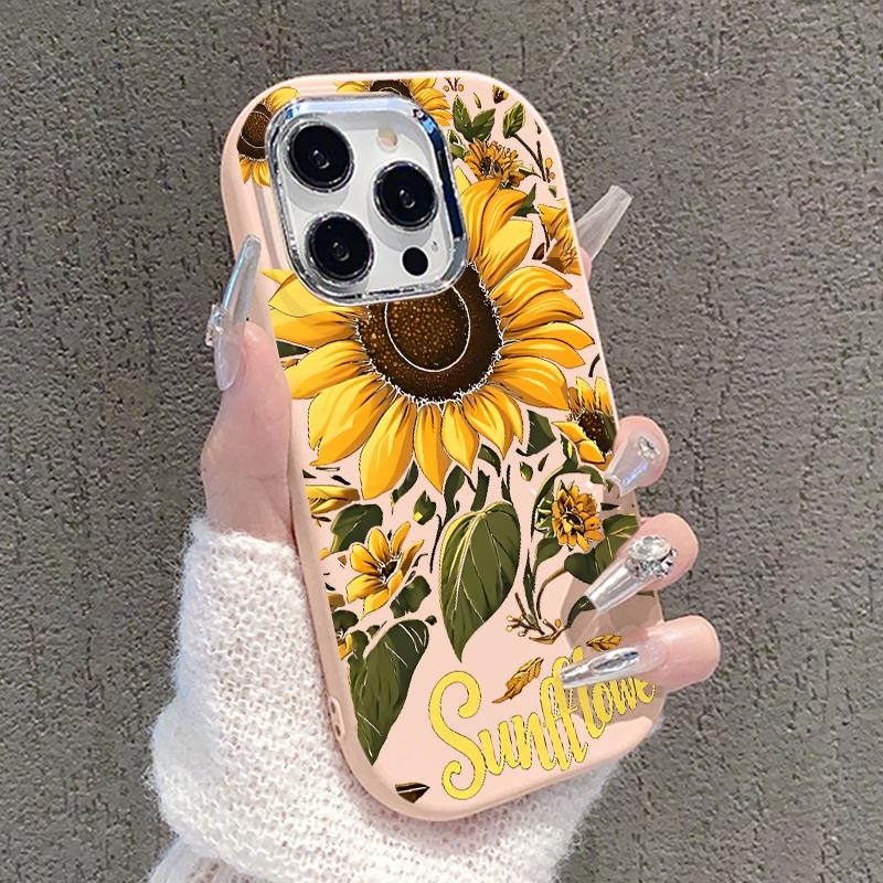 Case For Samsung A32 5G A34 M32 Soft TPU Girls Sunflower Colorful Shofcase